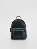 Plecaki - Reserved - Plecak z imitacji skóry - czarny - miniaturka - grafika 1