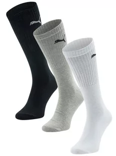 3PACK wysokie skarpety PUMA REGULAR CREW, zestaw bawełnianych skarpet do sportu - Skarpetki męskie - miniaturka - grafika 1