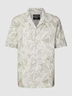Koszule męskie - Koszula casulowa o kroju straight fit z czystej bawełny ze wzorem na całej powierzchni - grafika 1