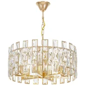 Lampy sufitowe - NOWOCZESNY ŻYRANDOL KRYSZTAŁOWY ZŁOTY FIORINA D50 - miniaturka - grafika 1