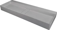 Umywalki - Umywalka nablatowa Deante Blur 40x100 cm prostokątna szary metalik CQB_SU1S - miniaturka - grafika 1