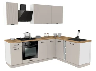 Zestaw Mebli Kuchennych Presto 240X180 Cm Płyta Laminowana Kaszmir /Lamela Kaszmir - Meble kuchenne - miniaturka - grafika 1