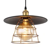 Lampy sufitowe - Globo Viejo 15086BH1 lampa wisząca zwis 1x60W E27 czarna/miedziana - miniaturka - grafika 1