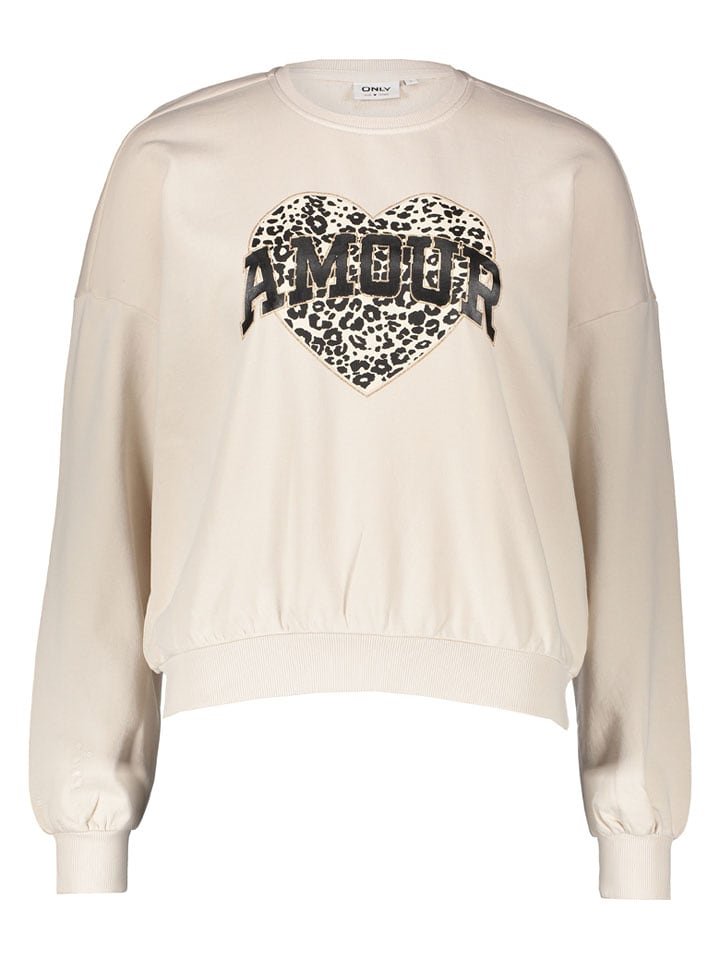ONLY Bluza w kolorze kremowym