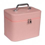 Kosmetyczki, organizery i kuferki - Top Choice Plait Pink Kuferek damski rozmiar L - miniaturka - grafika 1