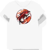 Koszulki i topy damskie - Koszulka damska biała z motywem czerwonej przynęty S - miniaturka - grafika 1
