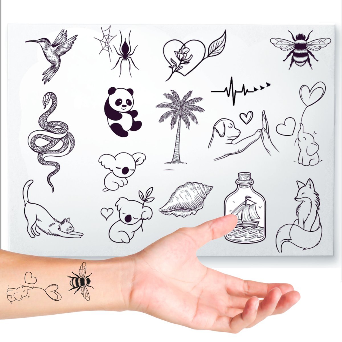 TATUAŻ DAMSKI TATUAŻE DAMSKIE MIX ARKUSZ DLA KOBIET DLA DZIECI 16SZT