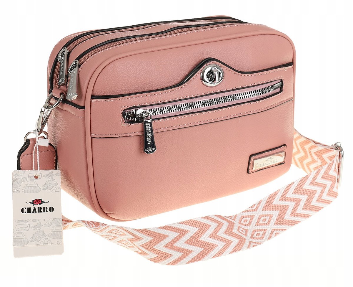 CHARRO Włoska marka Torebka Damska Listonoszka na Ramięa CH966846 Pink
