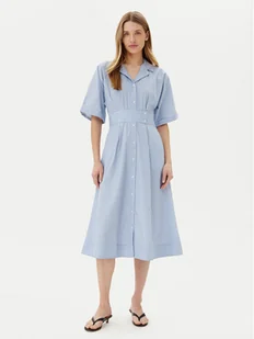 YAS Sukienka koszulowa Astor 26037276 Niebieski Regular Fit - Sukienki - miniaturka - grafika 1