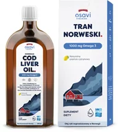 Witaminy i minerały - Osavi - Tran Norweski, 1000mg Omega 3, Cytryna, 500 ml - miniaturka - grafika 1