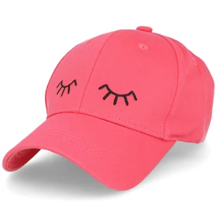 Czapka z daszkiem dla dzieci dziecięca dziewczynki LASH KIDS RED - Czapki dla dzieci - miniaturka - grafika 1