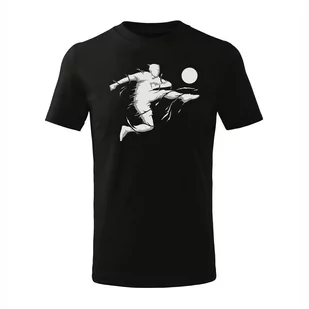 Koszulka dla dzieci dziecięca dla piłkarza z piłkarzem piłkarz piłkarska czarna-110 cm/4 lata - Odzież sportowa dziecięca - miniaturka - grafika 1