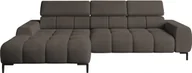 Narożniki - DomoHome narożnik PLAZA-MINI tkanina SOLAR narożnik z wygodnym, puszystym oparciem / długi fotel lewy / styl industrialny / w kształcie litery L lewy 270x99x177 cm BRĄZOWY - miniaturka - grafika 1
