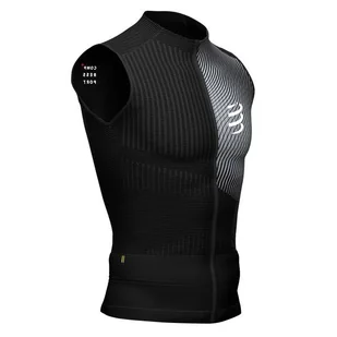 COMPRESSPORT Koszulka kompresyjna do biegania TRAIL POSTURAL TANK TOP 2020 czarna - Koszulki sportowe męskie - miniaturka - grafika 5