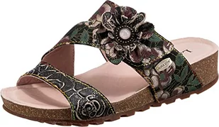 LAURA VITA BRCYNAO 60, sandały damskie, czarne, czarne, różowe, 39 EU, Czarny Czarny Czarny Różowy, 39 EU - Sandały damskie - miniaturka - grafika 1