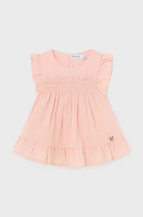 Mayoral bluzka bawełniana niemowlęca kolor różowy gładka - Bluzki dla dziewczynek - miniaturka - grafika 1