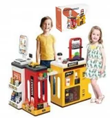 Zabawy w naśladowanie dorosłych - SUPERMARKET DLA DZIECI SKLEP ZAKUPY KASA FISKALNA ZESTAW 65el 668-146 - miniaturka - grafika 1