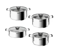 Garnki - Tefal Opti Space G7378S55 Indukcja Stal nierdzewna 8 elementów - miniaturka - grafika 1