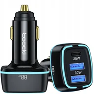Ładowarki samochodowe - Ładowarka samochodowa TOOCKI 2USB/USB-C 80W QC PD - miniaturka - grafika 1