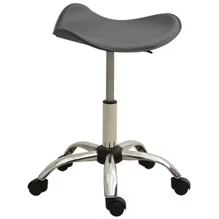 vidaXL Taboret kosmetyczny szary sztuczna skóra 323688 - Taborety i hokery - miniaturka - grafika 1