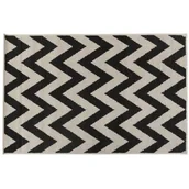 Dywany - Dywan Lotto 100 x 150 cm zygzak biało-czarny - miniaturka - grafika 1