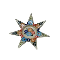 Świeczniki - Ceramiczny świecznik GWIAZDA Ceramika Bolesławiec - miniaturka - grafika 1