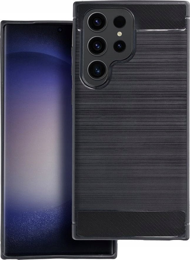 ETUI CARBON CASE DO SAMSUNG M55 CZARNA NAKŁADKA ETUI PLECKI