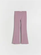 Spodnie i spodenki dla dziewczynek - Reserved - Legginsy flare - fioletowy - miniaturka - grafika 1