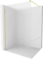 Ścianki i drzwi prysznicowe - Mexen Kioto ścianka prysznicowa Walk-in 100 x 200 cm, szron 8 mm, złota szczotkowana - 800-100-101-55-30 - miniaturka - grafika 1