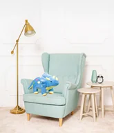 Maskotki i pluszaki - DUŻY WIELKI DINOZAUR ALEX PLUSZOWY PRZYTULANKA MIŚ MASKOTKA 60CM NIEBIESKI - miniaturka - grafika 1