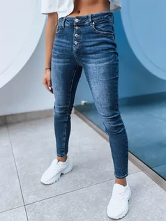 Spodnie damskie - Damskie spodnie jeansowe skinny STELLA niebieskie Dstreet UY1589 - grafika 1