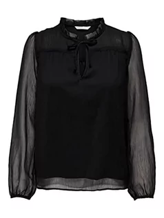 Bluzki damskie - ONLY Women's ONLDITSY L/S Blouse WVN NOOS bluzka, czarna, S - grafika 1