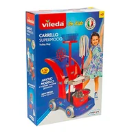 Zabawki AGD - Grandi Giochi - Vileda for Kids Maxi wózek do czyszczenia z mopem, miotłą, szuflą, wiadrem, myjką i akcesoriami, IAM01000A - miniaturka - grafika 1
