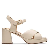 Sandały damskie - Sandały Clarks Ritzy75 Rae 26181304 Écru - miniaturka - grafika 1