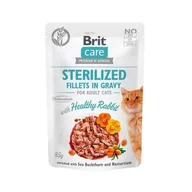 Mokra karma dla kotów - Brit Care Cat Fillets in gravy Sterilised 85 g filety królika w sosie dla kastrowanych - miniaturka - grafika 1