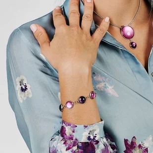 Bransoletka z perłowym wykończeniem e22/m2 - Bransoletki - miniaturka - grafika 1