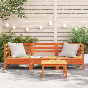 Ogrodowa sofa 3-osobowa, woskowy brąz, lite drewno sosnowe Lumarko! - Sofy ogrodowe - miniaturka - grafika 4
