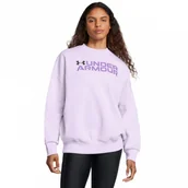 Bluzy damskie - Damska bluza dresowa Under Armour Rival Fleece Wordmarkos Crew - fioletowa - miniaturka - grafika 1