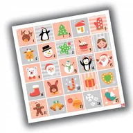 Kalendarze - Naklejki Świąteczne Kalendarz Adwentowy 28 20X20 - miniaturka - grafika 1