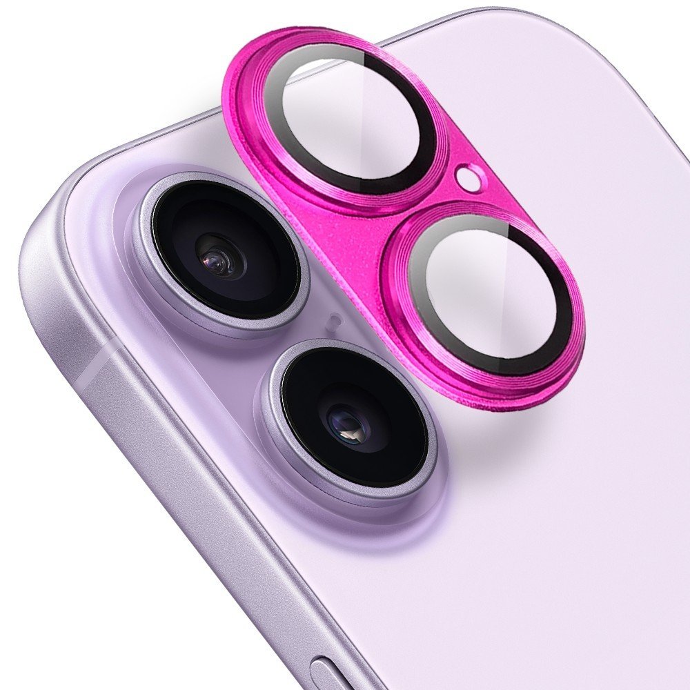 Metalowa osłona na cały aparat do iPhone 17, różowa