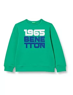 Bluzy dla chłopców - United Colors of Benetton Chłopięca bluza z długim rękawem z okrągłym dekoltem, Benetton 108 zielony, 150 - grafika 1