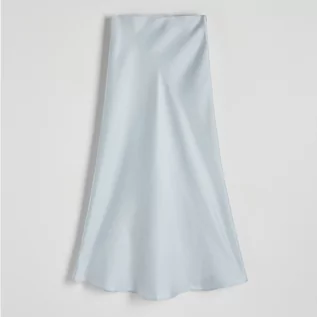 Spódnice - Reserved - Satynowa spódnica z wiskozy - Niebieski - grafika 1