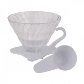 Pozostałe akcesoria kuchenne - Hario szklany Drip V60-01 - Biały VDG-01W - miniaturka - grafika 1