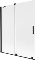 Parawany nawannowe - Mexen Velar parawan nawannowy 2-skrzydłowy rozsuwany 140 x 150 cm, szron, czarny - 896-140-000-31-70 - miniaturka - grafika 1