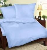 Pościel - Pościel 160x200 jednobarwna Niebieska Nowość - miniaturka - grafika 1