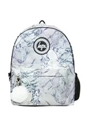 Plecaki - Hype Unisex dziecięcy plecak marmurowy, biały, jeden rozmiar, biały, Rozmiar uniwersalny - miniaturka - grafika 1