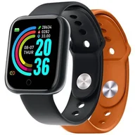 Smartwatch - Celly TrainerBeator Czarny, Pomarańczowy - miniaturka - grafika 1