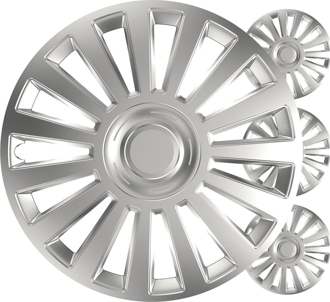 Kołpaki samochodowe 4szt. komplet luxury srebrne 16