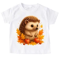 Koszulki dla dziewczynek - Koszulka z jeżem na Dzień Jeża - wzór jeże58 - miniaturka - grafika 1