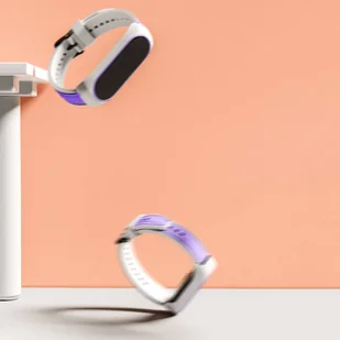 Strap Dual Color zamienna silikonowa opaska pasek bransoleta bransoletka do Xiaomi Mi Band 6 / 5 / 4 / 3 fioletowo-zielony - Etui i futerały do telefonów - miniaturka - grafika 7
